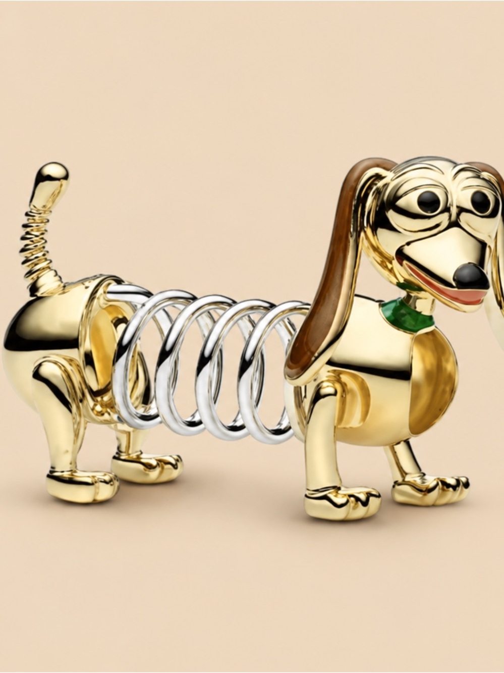 Gold and Silver Dachshund Dog Toy Sculpture - Decorative Pet Figurine